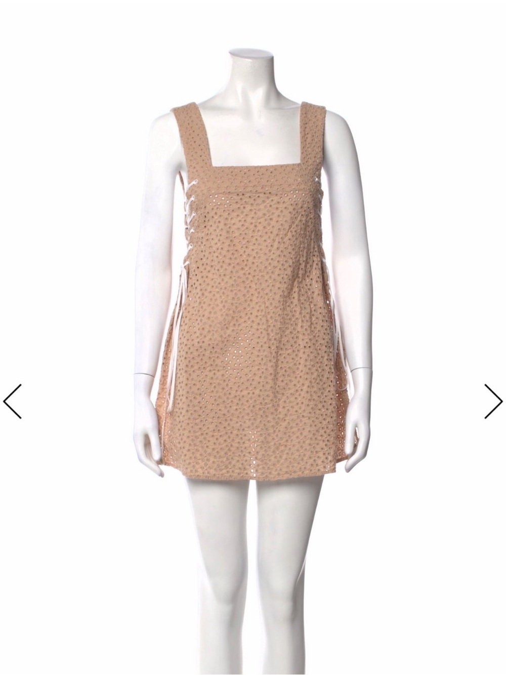 Marysia Resort Eyelet Square-Neck Mini Dress Coverup - XS